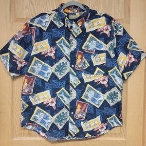 Natural Issue Mens Size XL Hawaiian Shirt Short Sleeve Button Down Resortwear